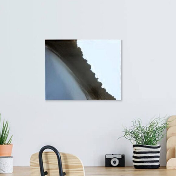 Abstract White, Gray and Brown Textured Painting 8 x 10 inches - Picture 1 of 3